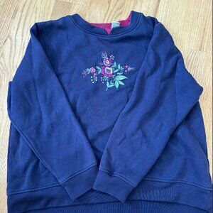 Shenanigans Vintage Floral Embroidered Sweatshirt Size XL